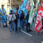 Cagliari, sit in dei lavoratori della grande distribuzione, foto di Roberto Pili