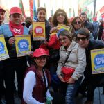 Cagliari, sit in dei lavoratori della grande distribuzione, foto di Roberto Pili