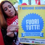 Cagliari, sit in dei lavoratori della grande distribuzione, foto di Roberto Pili